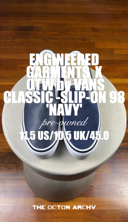 Engineered Garments x OTW by Vans Classic Slip-On 98 'Navy' Size 11.5 Pre-Owned