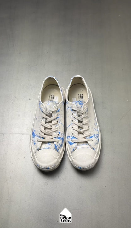 Maison Margiela x Converse Jack Purcell Low SS12 'Paint Crack - White Azure' Women Size 6.5 Pre-Owned