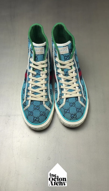 Gucci Tennis 1977 High 'Light Blue' Size 9.5 US Pre-Owned
