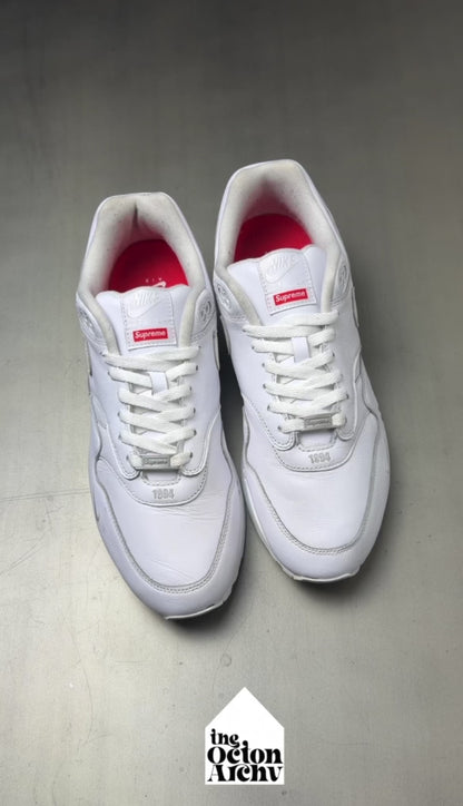 Supreme x Nike Air Max 1 '87 SP 2025 'Triple White' Size 11.5 Pre-Owned