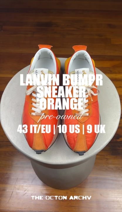 Lanvin Bumpr Sneaker in Nylon 'Orange' Size 10 Pre-Owned