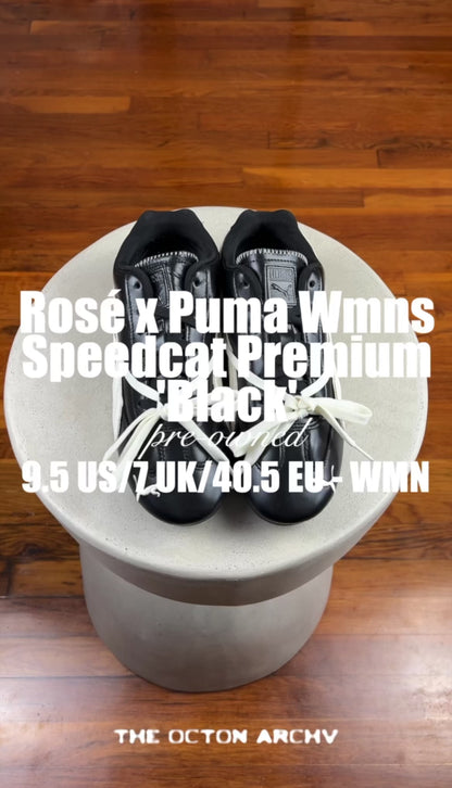 Rosé x Puma Wmns Speedcat Premium 'Black' Women Size 9.5 Pre-Owned