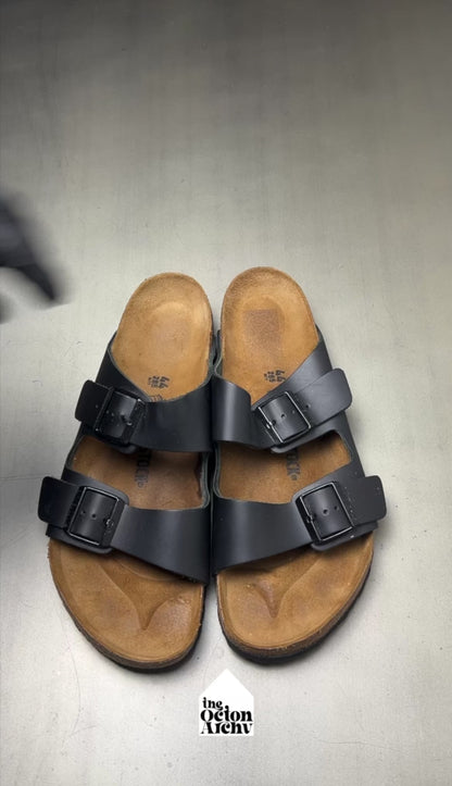 Birkenstock Arizona Birko-Flor 'Black' Size 11 Pre-Owned