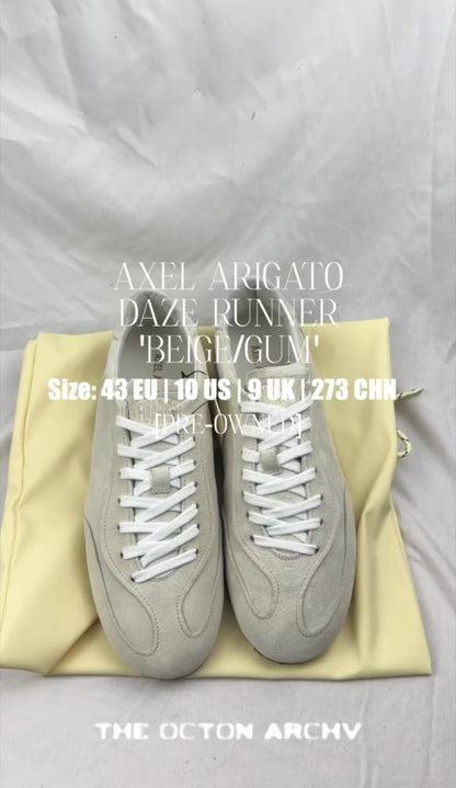 Axel Arigato Daze Runner 'Beige/Gum' Size 10 Pre-Owned