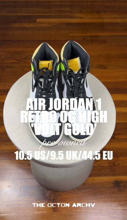 Air Jordan 1 Retro High OG 'Volt Gold' Size 10.5 Pre-Owned