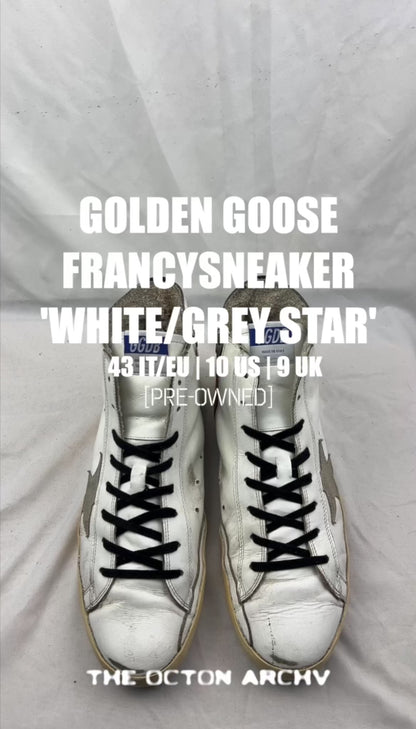Vintage Golden Goose Francy Sneaker 'White/Grey Star' Size 43 Pre-Owned