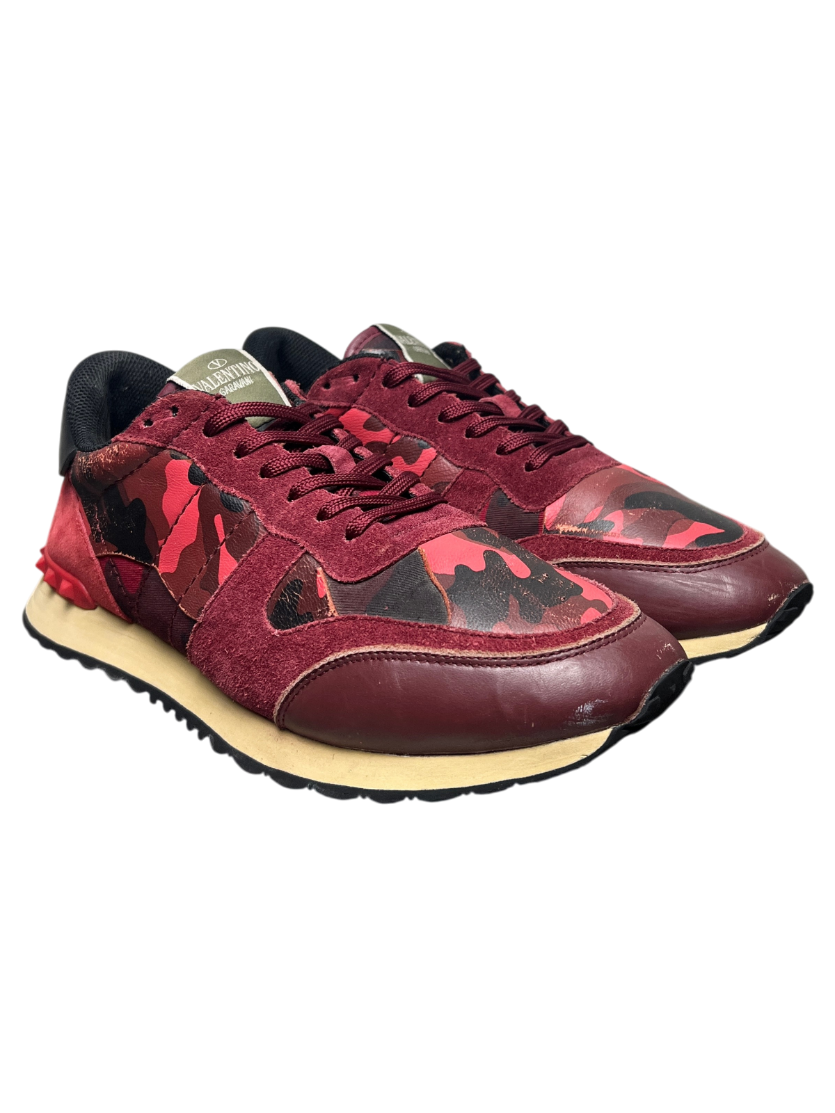 Valentino Rockrunner Sneaker 'Red Camo' Size 44 Pre-Owned